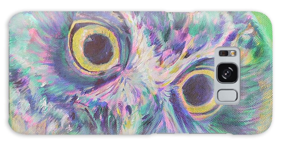 Ruru Galaxy Case featuring the painting Owl New Zealand Morepork by Karin McCombe Jones
