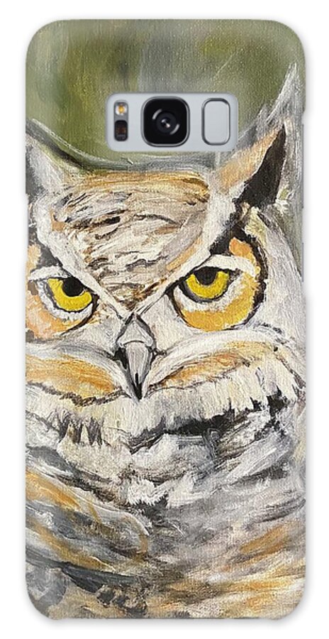 Owl Galaxy Case featuring the painting Owl To You by Denice Palanuk Wilson