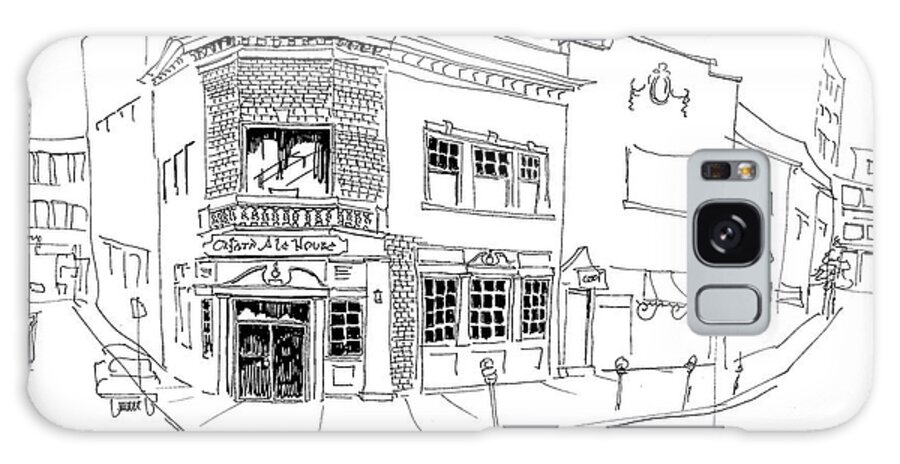 Pen & Ink Galaxy Case featuring the drawing Oxford Ale House by William Renzulli