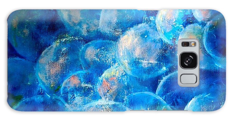 Orbs Galaxy S8 Case featuring the painting Painterly Bubbles by VIVA Anderson