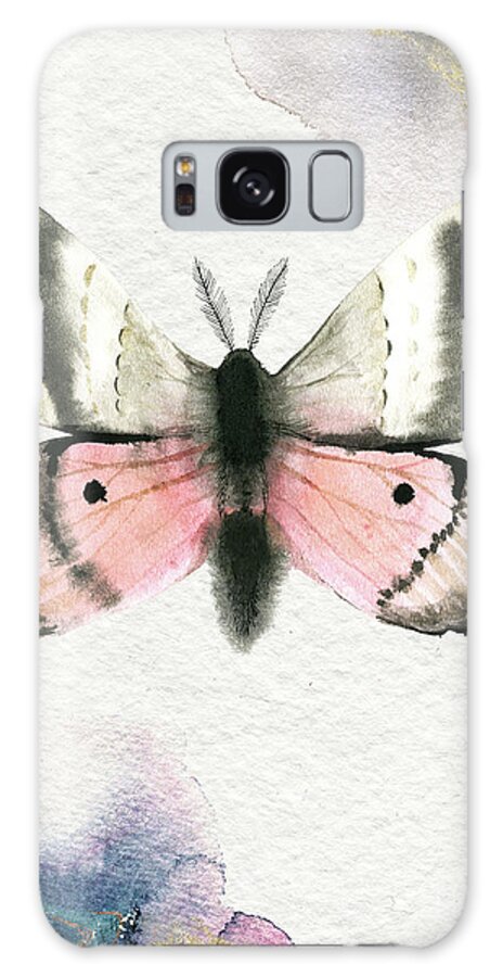 Pandora Moth Galaxy Case featuring the painting Pandora Moth by Garden Of Delights