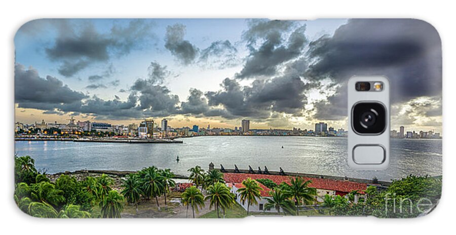 #havana Galaxy Case featuring the photograph Panorama Havana sunset by Jose Rey
