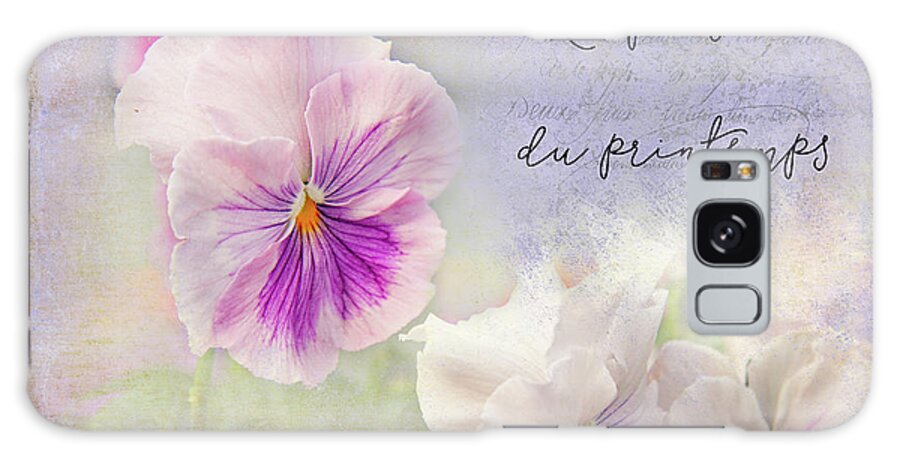 Pansy Galaxy Case featuring the photograph Pansy Time by Marilyn Cornwell