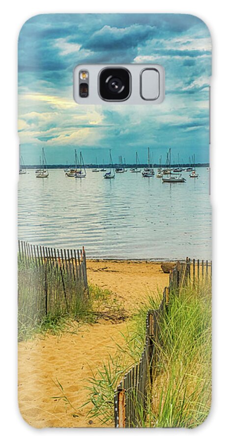 Keyport Galaxy Case featuring the photograph Path To Beach And Boats by Gary Slawsky
