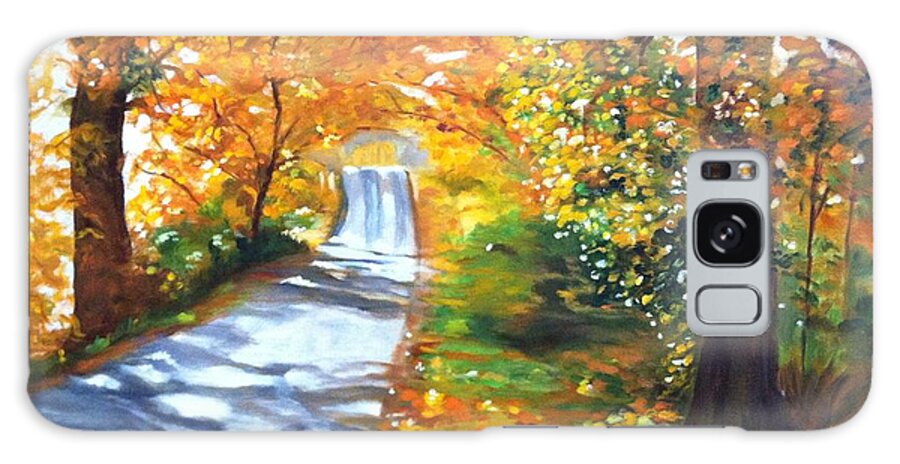 Fall Color Galaxy Case featuring the painting Path to Joy by Juliette Becker