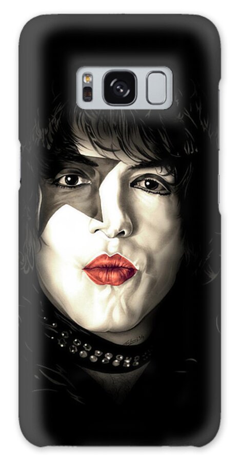 Kiss Galaxy Case featuring the drawing Paul Stanley - KISS by Fred Larucci