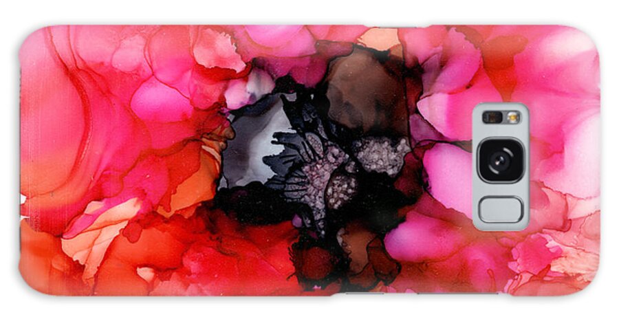 Peony Fiesta Galaxy Case featuring the painting Peony Fiesta by Daniela Easter