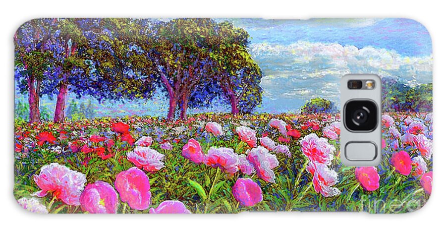 Floral Galaxy Case featuring the painting Peony Heaven by Jane Small