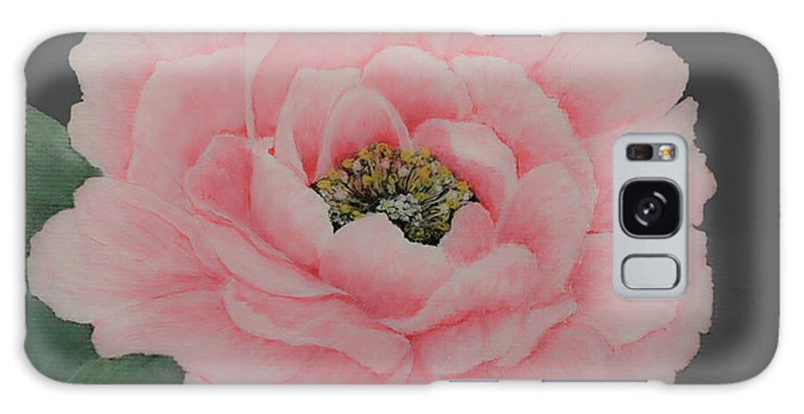 Peony Galaxy Case featuring the painting Perfectly Pink by Shirley Dutchkowski