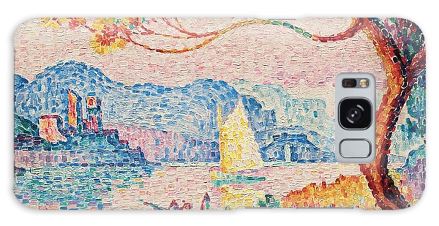 Antibes. Petit Port Galaxy Case featuring the painting Petit Port de Bacon by Paul Signac by Mango Art