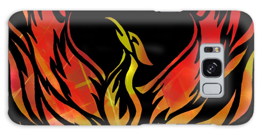 Phoenix Rising Galaxy Case featuring the digital art Phoenix Rising by Eileen Backman