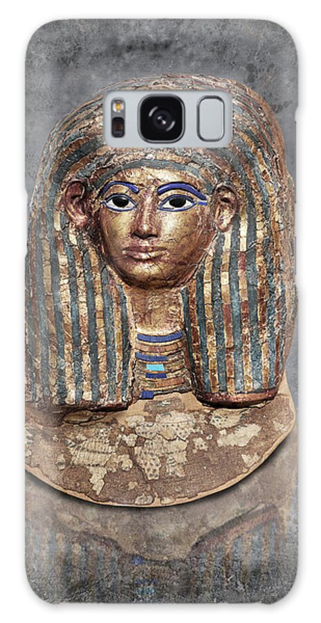 Cartonnage Funerary Mask Galaxy Case featuring the sculpture The After life - Photo of Ancient Egyptian funerary mask of Merit by Paul E Williams