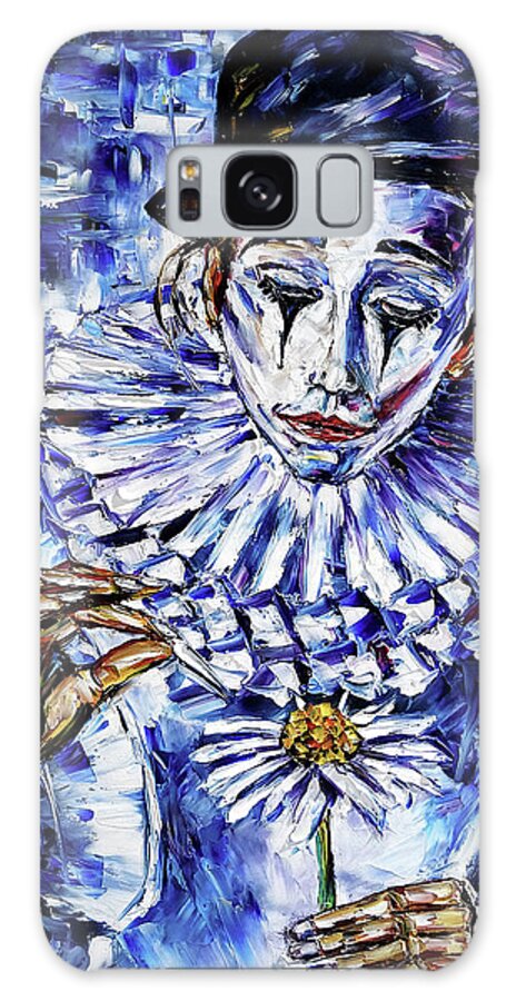 Pierrot Galaxy Case featuring the painting Pierrette by Mirek Kuzniar