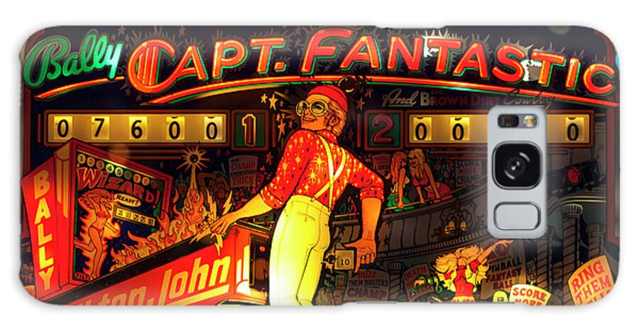 Terry D Photography Galaxy Case featuring the photograph Pinball Machine Capt Fantastic by Terry DeLuco