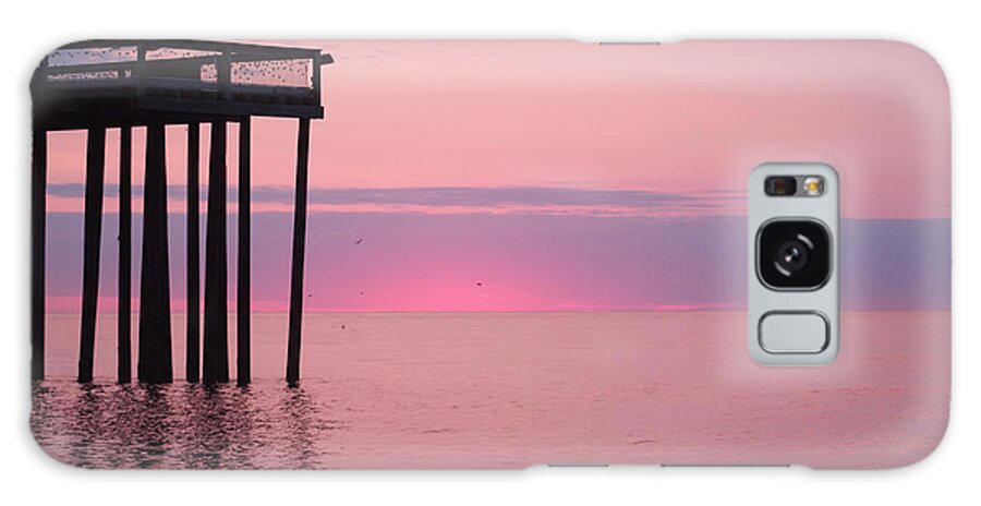 Dawn Galaxy Case featuring the photograph Pink Dawn At The Pier by Robert Banach