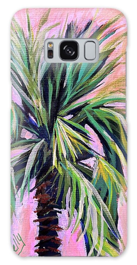 Palm Galaxy Case featuring the painting Pink by Kelly Smith