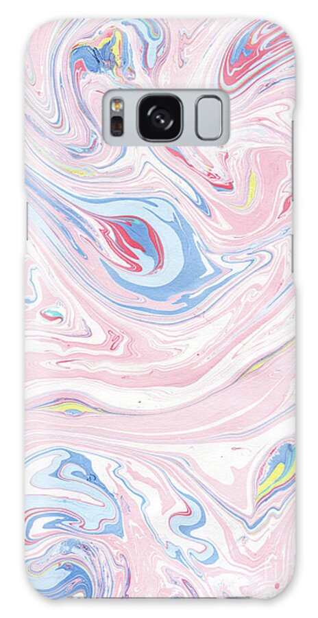Marble Galaxy Case featuring the painting Pink Marble Pastel Blush Painting by Modern Art
