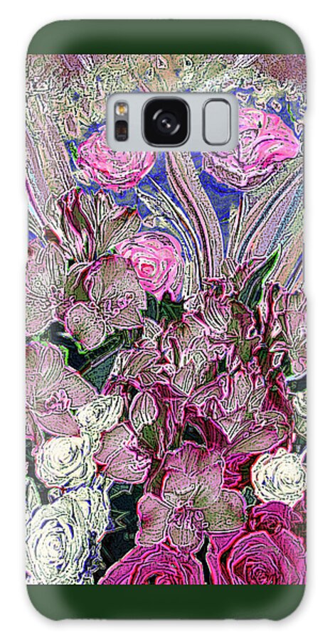 Flowers Galaxy Case featuring the photograph Pink Rose Garden by Corinne Carroll