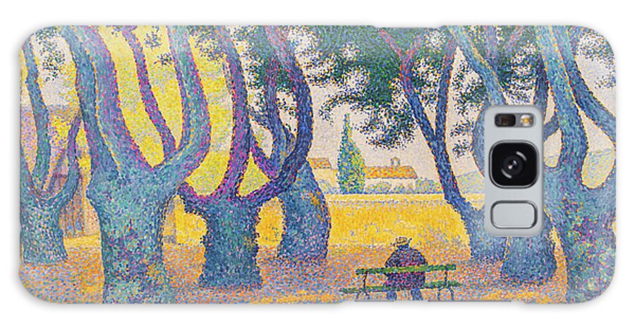 Painting Galaxy Case featuring the painting Place des Lices in St. Tropez by Paul Signac by Mango Art