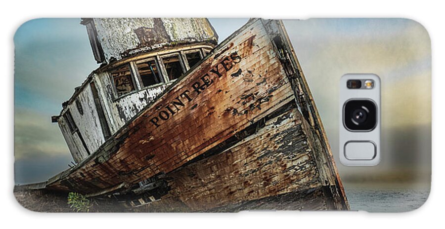 Point Reyes Shipwreck California Ship Photography Sunrise Color Boat Ship Water Ocean Galaxy Case featuring the photograph Point Reyes by Jami Bollschweiler
