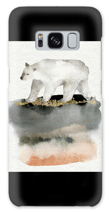 Polar Bear Galaxy Case featuring the painting Polar Bear Watercolor Animal Painting by Garden Of Delights
