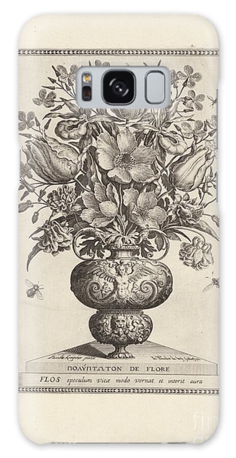 Flower Galaxy Case featuring the painting Polyptoton de Flore The Variance of Flowers  Johann Theodor de Bry after Jacobus Kempener by Shop Ability