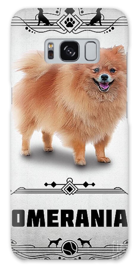 Dog Dogs Galaxy Case featuring the digital art Pomeranian by Bo Kev