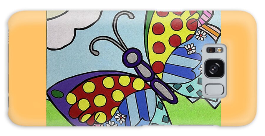 Butterfly Galaxy Case featuring the painting Just Flying By by Elena Pratt