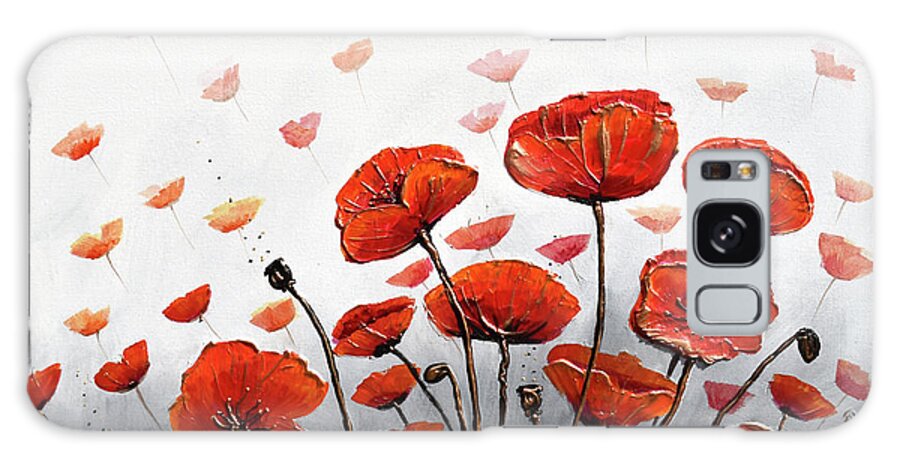 Red Poppies Galaxy Case featuring the painting Poppy Summer Delight by Amanda Dagg