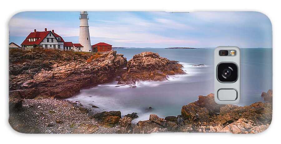 Portland Galaxy Case featuring the photograph Portland Head Lighthouse Long Exposure by Darren White