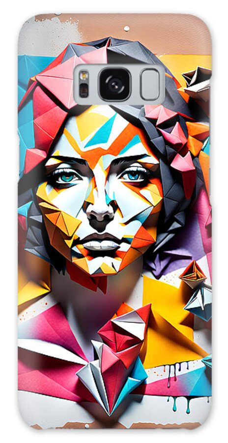 Portrait Galaxy Case featuring the photograph Portrait in Origami by Cate Franklyn
