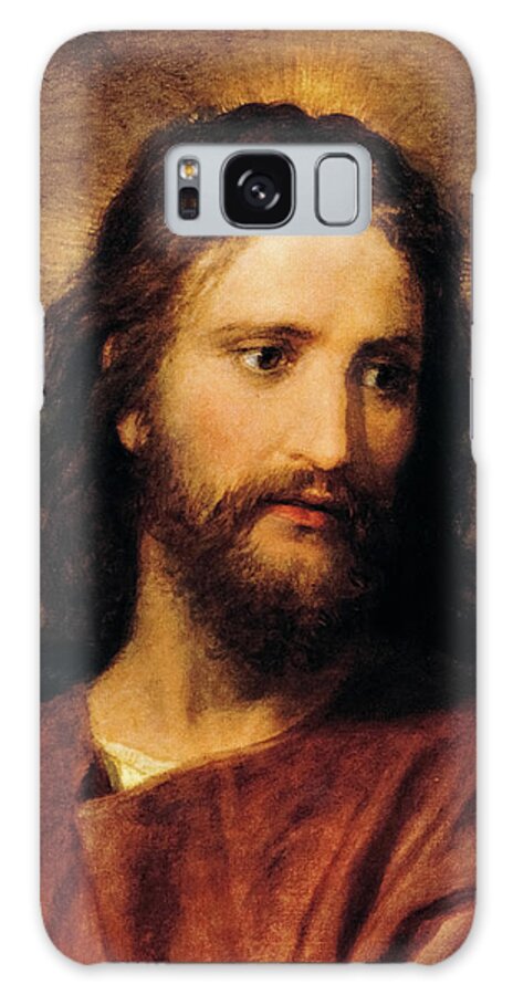 Heinrich Hofmann Galaxy Case featuring the painting Portrait of Christ by Heinrich Hofmann