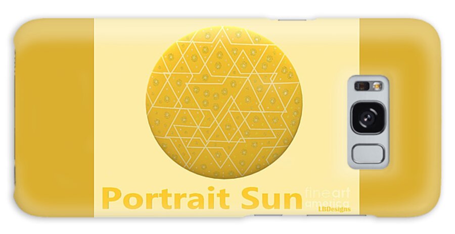 Monochromatic Galaxy Case featuring the digital art Portrait Sun by LBDesigns