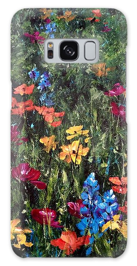 Flowers Galaxy Case featuring the painting Posie Meadow by Zan Savage