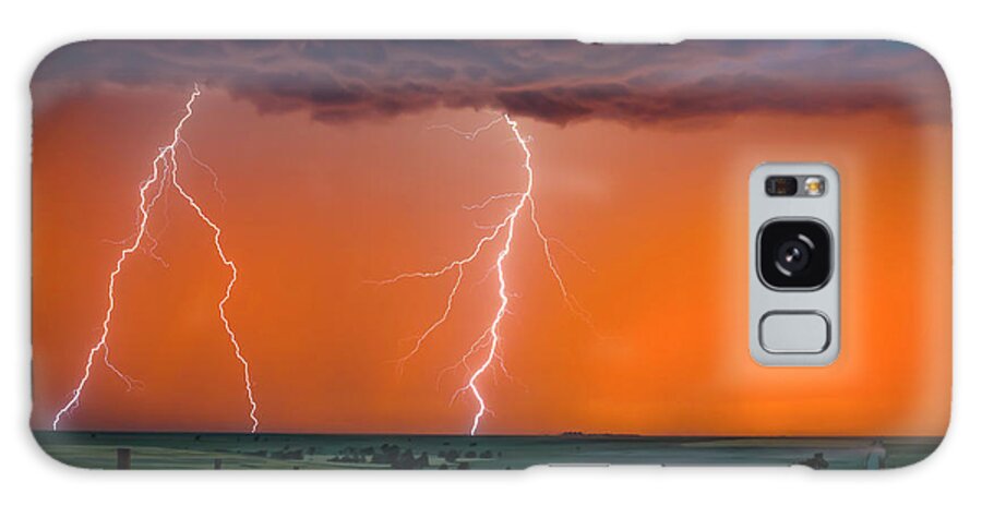 Lightning Galaxy Case featuring the photograph Positively Shocking by Laura Hedien