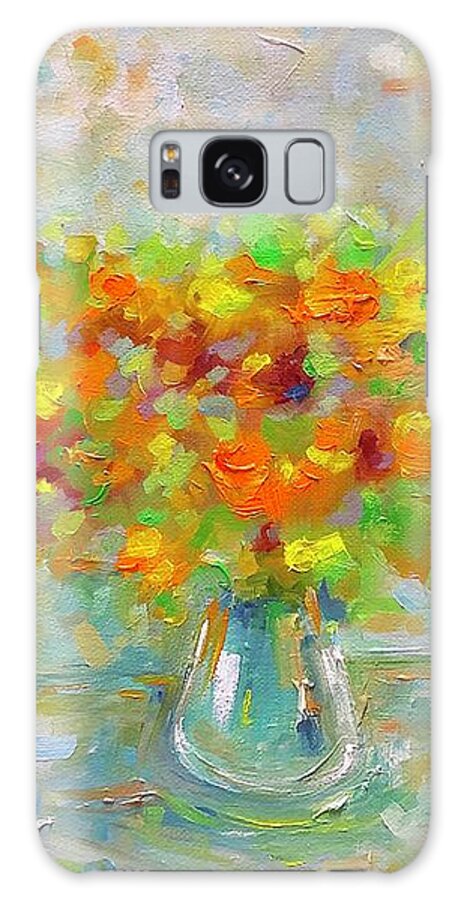 Still Life Galaxy Case featuring the painting Posy by Roger Clarke