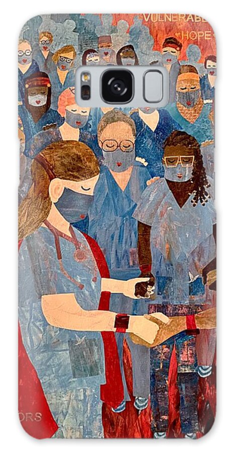 Nursing Galaxy Case featuring the painting Power of Nursing Through Prayer by Forrest Fortier