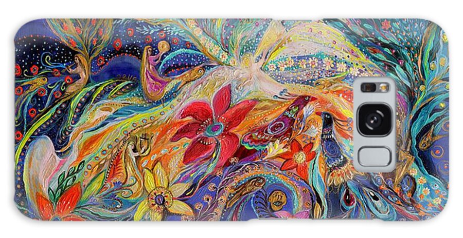 Modern Jewish Art Galaxy Case featuring the painting Praise him with the timbrel and dance II by Elena Kotliarker