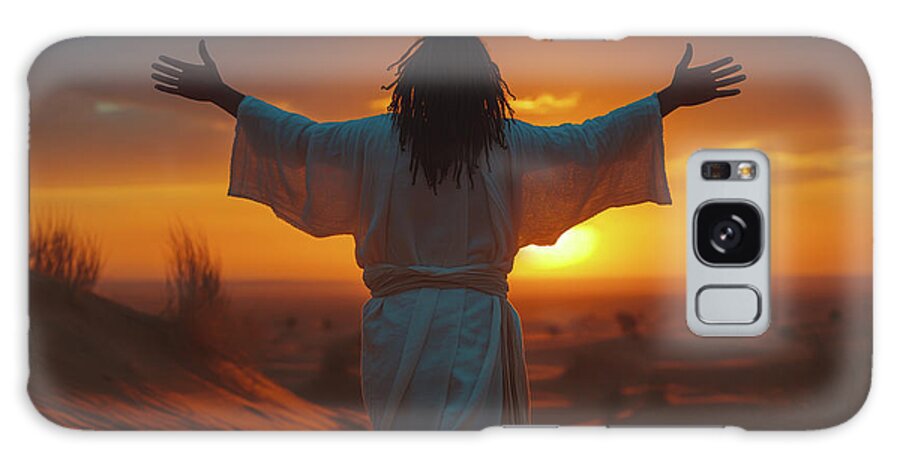Jesus Galaxy Case featuring the digital art Praise in the morning by William Ladson