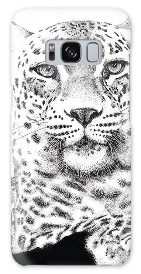 Pen And Ink Galaxy Case featuring the drawing Prince of the Serengeti by Sheryl Unwin