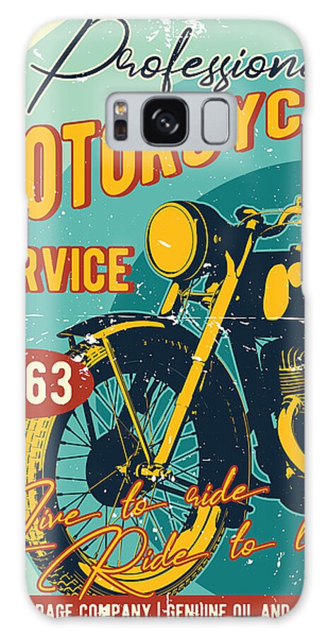 Professional Galaxy Case featuring the digital art Professional Motorcycle Service by Long Shot