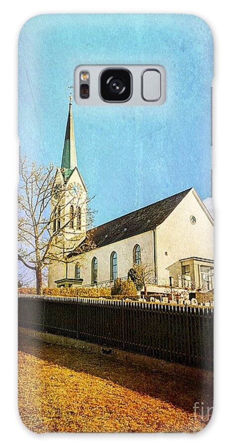 Church Galaxy Case featuring the photograph Protestant Church Seen Winterthur Switzerland by Claudia Zahnd-Prezioso