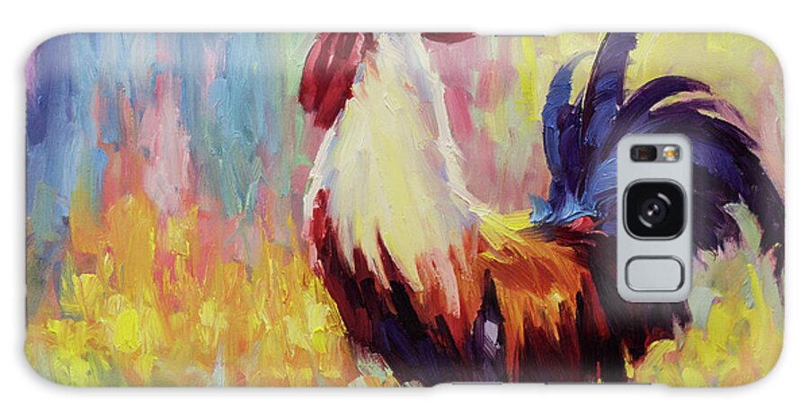 Roosters Original Rooster Oil Painting Gary Modern impressionism paintings Impressionistic Rooster Oil Painting Commission Original Oil Painting Impressionism Impressionist Painting Techniques Impressionist Style painting oil on Canvas Series Of Chicken Nature Feathers Proudness Rooster The Proud Rooster Walks Through The Tall Grass In Search Hens Animal Styles Impressionism Rooster farm chicken Original Impressionist Oil Painting landscape Richly Colored Textured Paint Stroke Unique Galaxy Case featuring the painting Proud Rooster Crowing in the Morning by Gary Kim