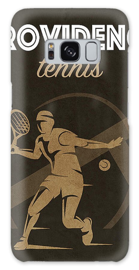 Providence Galaxy Case featuring the mixed media Providence Tennis College Sports Vintage Poster by Design Turnpike