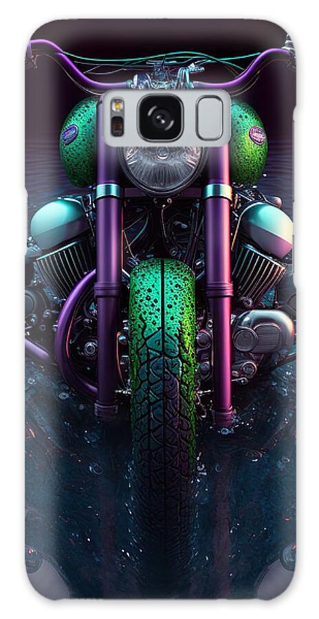 Digital Art Galaxy Case featuring the digital art Psychedelic Softail by iTCHY