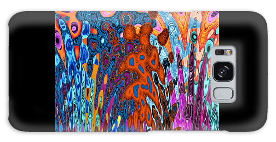 Abstract Galaxy Case featuring the digital art Psychedelic - Volcano Eruption by Ronald Mills