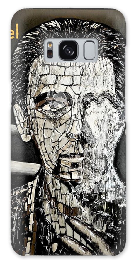 Petergabriel Galaxy Case featuring the mixed media Peter Gabriel by Tony Cepukas