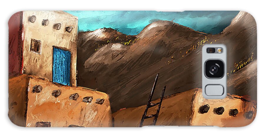 Pueblo Galaxy Case featuring the digital art Pueblo Three of Three Triptych by Ken Taylor