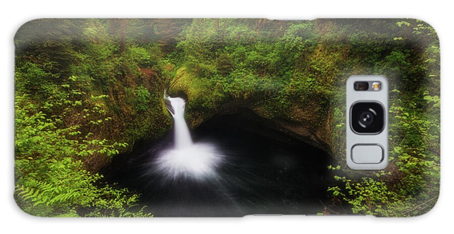 Waterfall Galaxy Case featuring the photograph Punchbowl Falls Morning Softness by Darren White