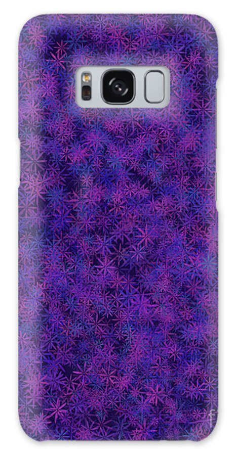 Purple Galaxy Case featuring the digital art Purple, Blue, Pink, Flower Garden by Annette M Stevenson